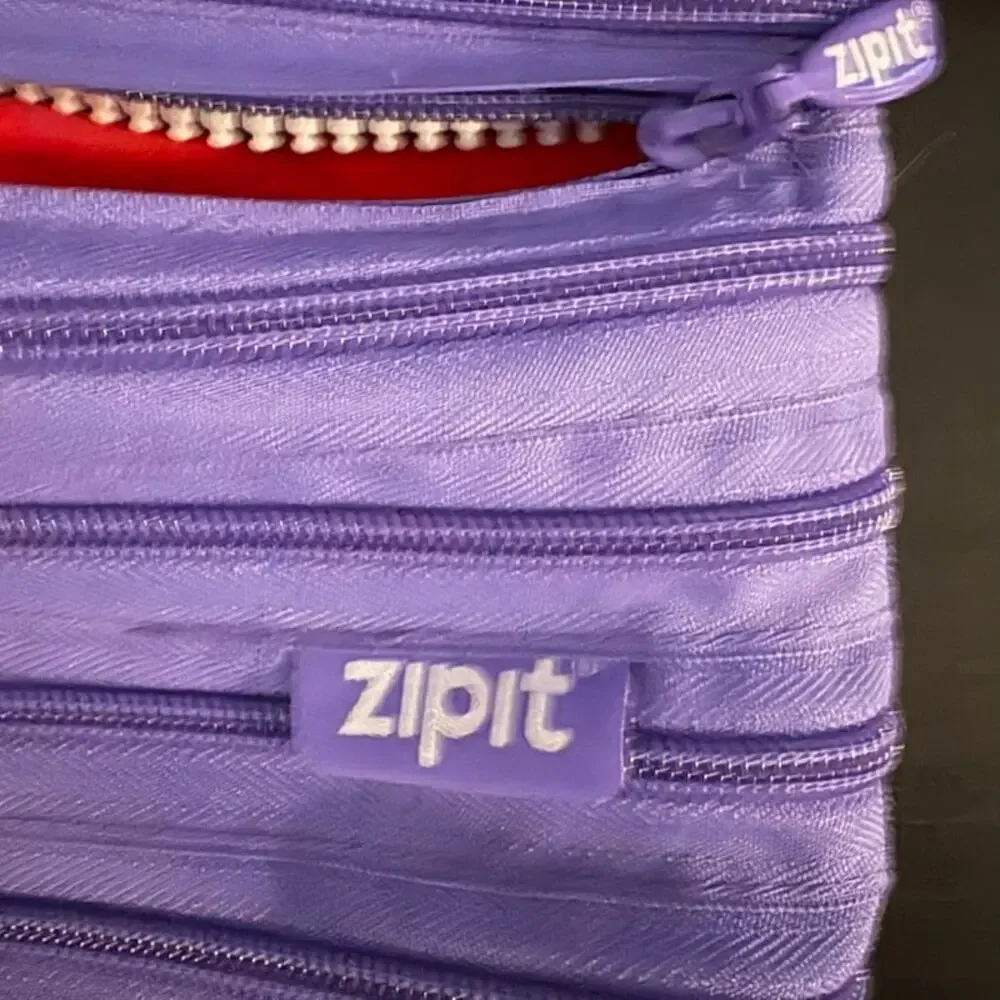 Zipit Zipper Monster Crossbody Bag Girls Small Purple Zip Top Adjustable